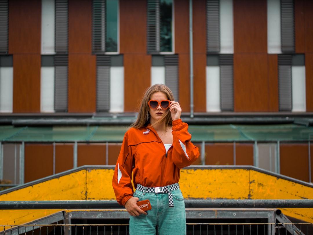 Street style portrait with classic sunglasses