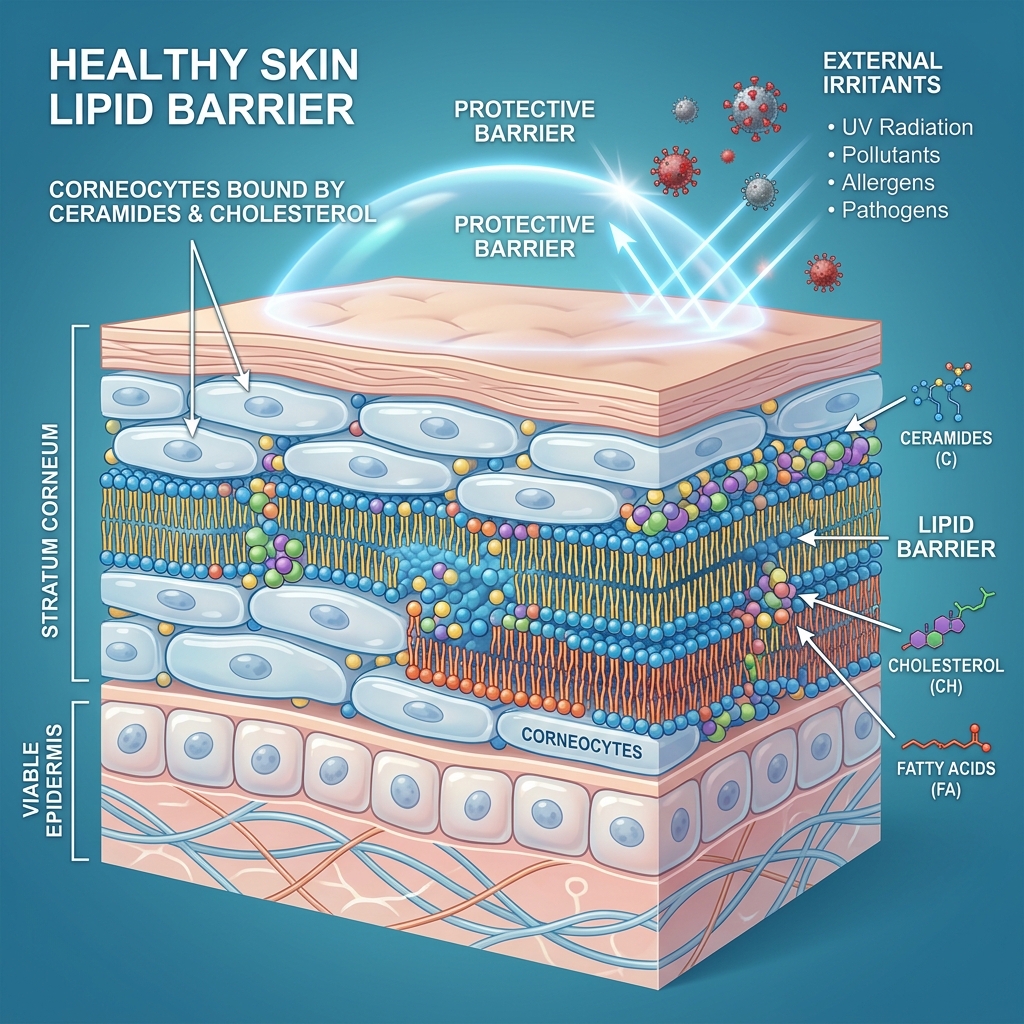Healthy Skin Lipid Barrier Infographic
