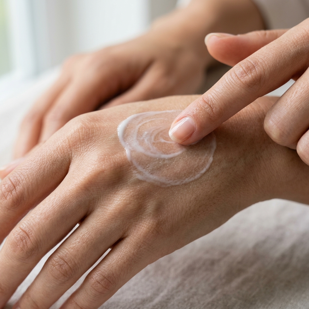 Creamy Sunscreen Lotion Spreading Sheerly