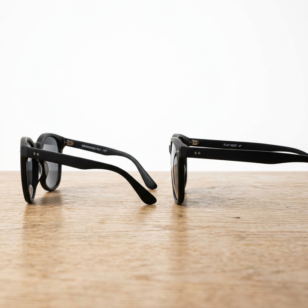 Comparing Original Wayfarer pantoscopic tilt vs New Wayfarer flat fit