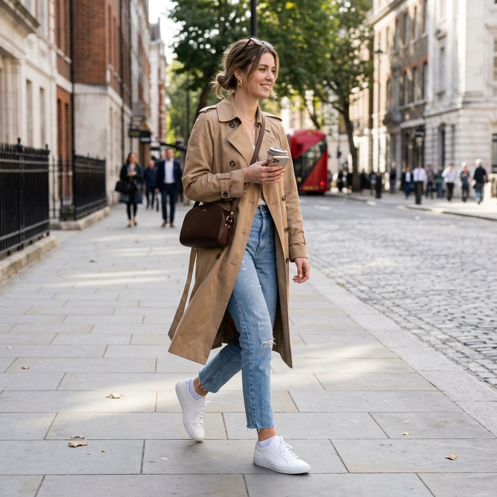 Style Inspiration: Clean Minimalist White Leather Sneakers