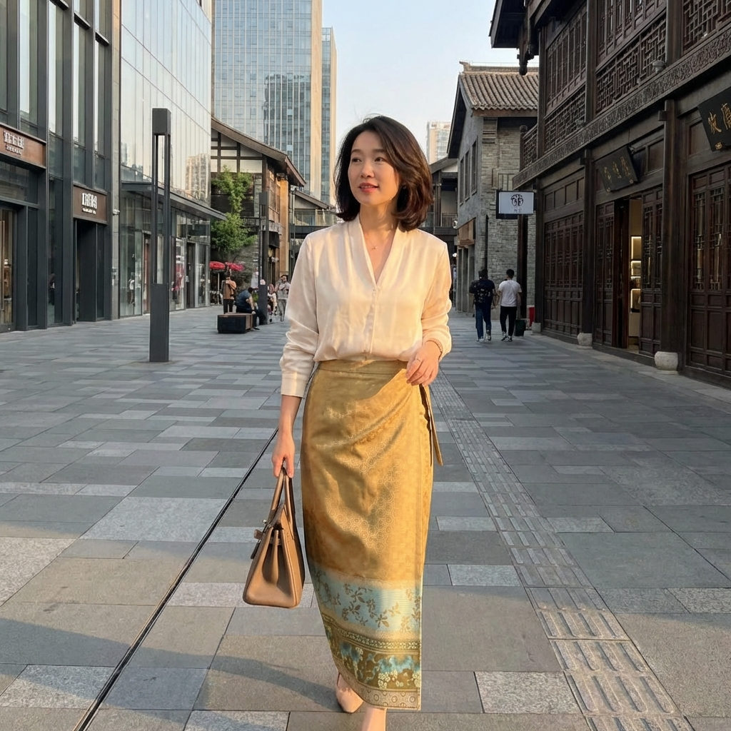Gold Turtle Shell & Grape Blessing Skirt