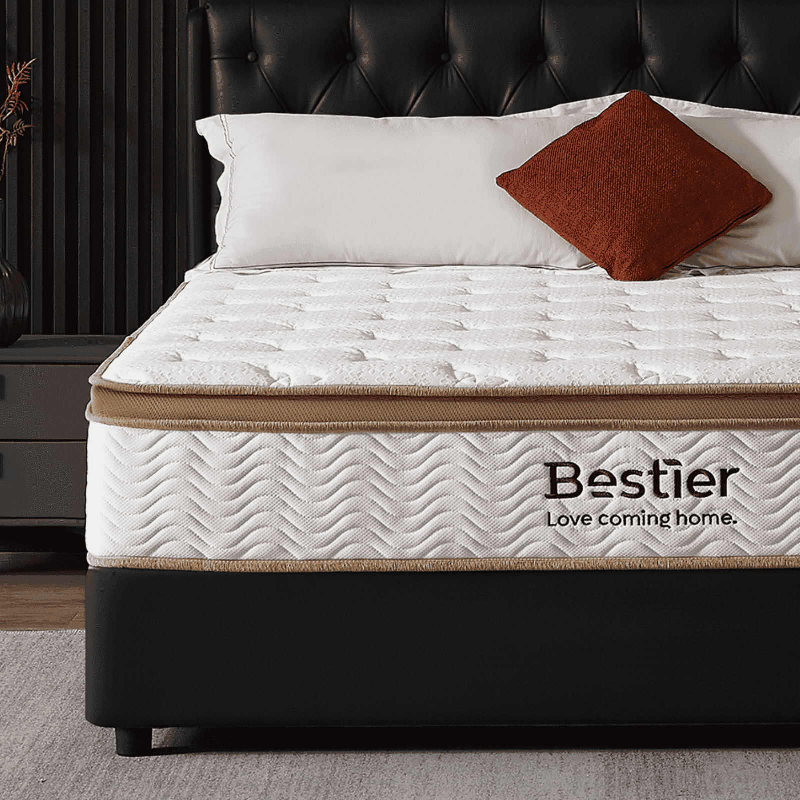 Bestier 10-Inch Full Mattress in a Box | Hybrid Gel Memory Foam Bed plus Individually Wrapped Coils | Medium Firm | Pressure Relief, Enhanced Edge Support | CertiPUR-US Certified